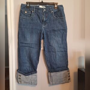 Tribal Jeans Women's Blue Stretch Denim Capris Bundle 2 For $10
